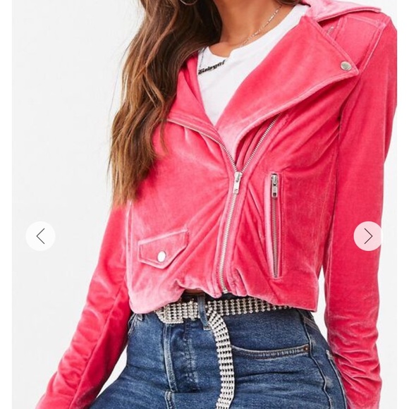 Forever 21 Velour Moto Jacket - Picture 4 of 8